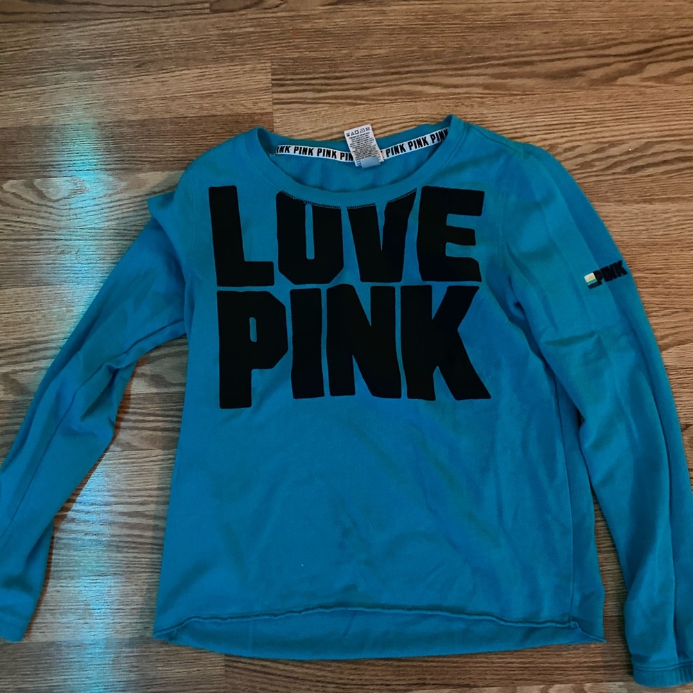Cute, baby blue Victoria Secret Pink sweater